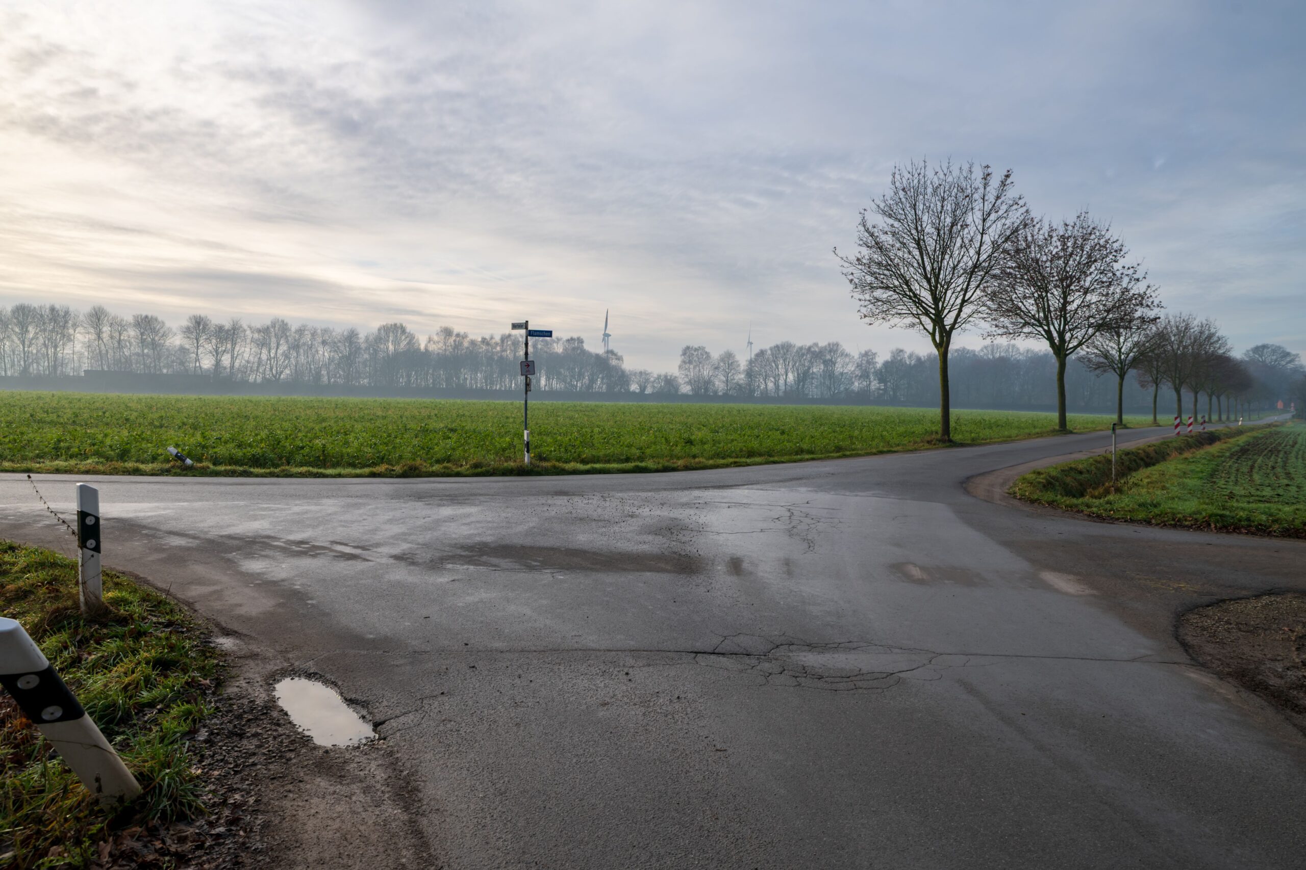 Rural road intersection representing the missed first move in multi-channel strategy